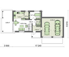 Проект современного светлого загородного дома площадью 173 кв.м