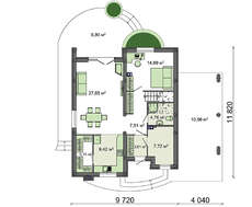 Просторный двухэтажный дом с четырьмя спальнями