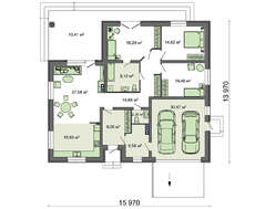 Уникальный дом с высоким цоколем