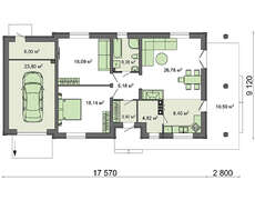 Уютный дом для дачной застройки