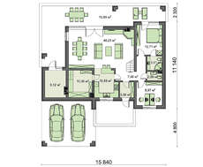 Проект симпатичного коттеджа в два этажа площадью 188 кв. м