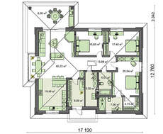 Проект дома площадью 172 кв. м для постоянного проживания или дачной застройки