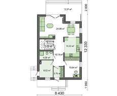 Европейский двухэтажный коттедж с четырьмя спальнями и тремя санузлами