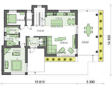 Симпатичный коттедж в два этажа с нейтральным экстерьером