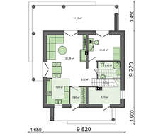 Проект двухэтажного светлого коттеджа площадью 140 кв.м