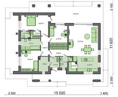 Проект частного коттеджа площадью 140 кв.м.