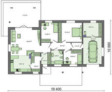 Проект небольшого загородного коттеджа площадью 160 кв.м.