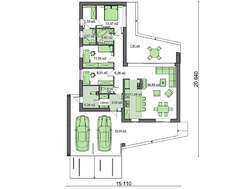 Проект стильного современного дома с плоской крышей