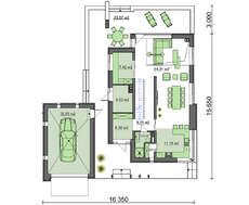 Проект классического дома с мансардой общей площадью 252 кв.м.