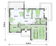 Уютный дом с гаражом и дополнительной ночной зоной