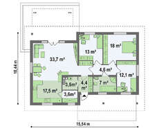 Загородный коттедж с многоскатной крышей
