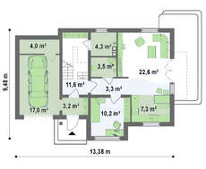 Коттедж на две семьи с гаражом
