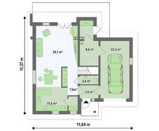 Проект 1,5-этажного дома