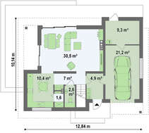 Проект небольшой стильной виллы