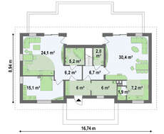 Проект традиционного особняка с удобными балконами