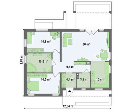 Небольшой современный энергосберегающий дом