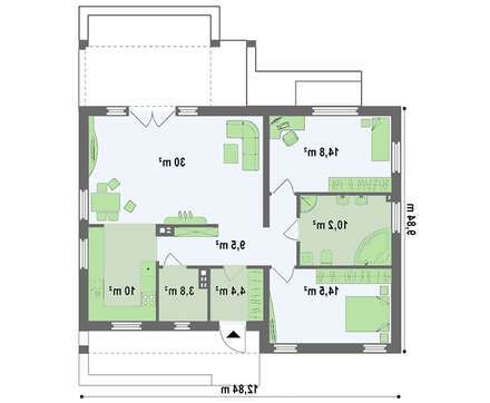Небольшой современный энергосберегающий дом