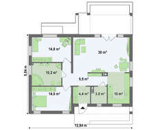 Небольшой современный энергосберегающий дом