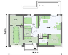Проект мансардного коттеджа с красивым дизайном