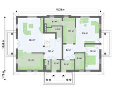Проект коттеджа на две семьи просторной планировки