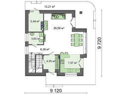 Комфортный загородный коттедж с панорамным остеклением