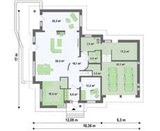 Проект солидной Г-образной усадьбы