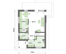 Проект современного коттеджа с кирпичным фасадом