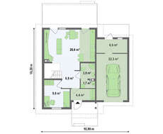 Проект двухэтажного просторного дома в традиционном стиле