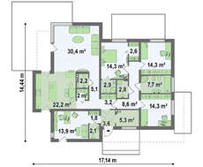 Небольшой модерновый домик в стиле хай-тек