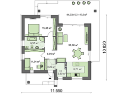 Проект маленького современного дома хай-тек