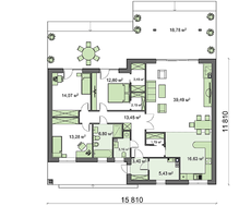 Очаровательный проект современного загородного дома с плоской крышей
