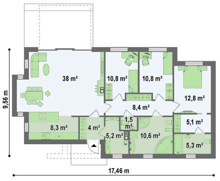Интересный проект в стиле хай тек