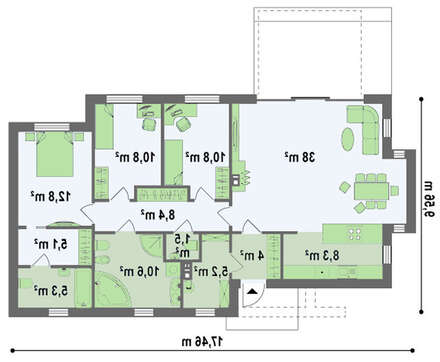 Интересный проект в стиле хай тек