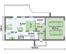 Проект современного дома для узкого участка с оригинальным фасадом