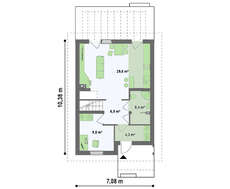 Проект мансардного дома с эстетичным современным фасадом