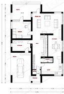 Проект комфортного коттеджа с большой террасой на втором этаже