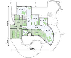 Проект шикарного особняка с гаражом на две машины