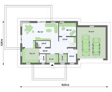 Проект двухэтажного дома с сауной и террасой