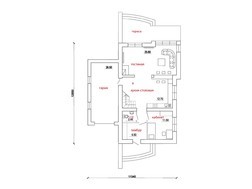 Проект загородного коттеджа с мансардой чердаком и огромным балконом
