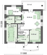 Проект добротного коттеджа с кирпичным фасадом