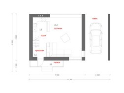 Красивый проект коттеджа с гаражом и мансардой в классическом стиле