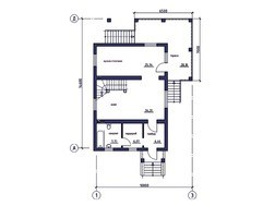 Проект загородного коттеджа с отдельным выходом на террасу