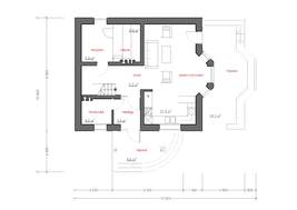 Миниатюрный загородный коттедж с сауной