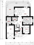 Проект загородного коттеджа со встроенным гаражом и кирпичным фасадом