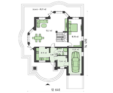Просторный коттедж с тремя балконами и гаражом