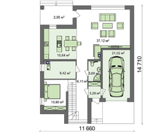 Проект красивого двухэтажного коттеджа с плоской крышей