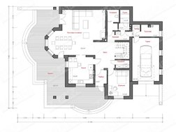 Проект дома с мансардой и уютной террасой