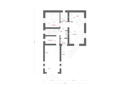 Проект большого коттеджа с фронтально пристроенным гаражом