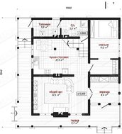 Проект коттеджа с мансардой в каркасе