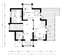 Двухэтажный светлый дом с оригинальной кровлей